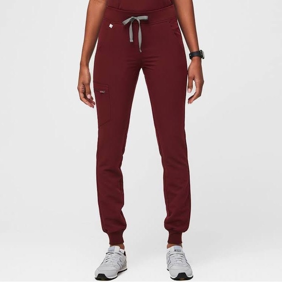 Figs Pants & Jumpsuits Figs Burgundy Zamora Slim Fit Jogger Nursing